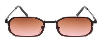 Lunettes de soleil - Icon Eyewear OLLIE - Monture noire avec verres Brown Rose 2