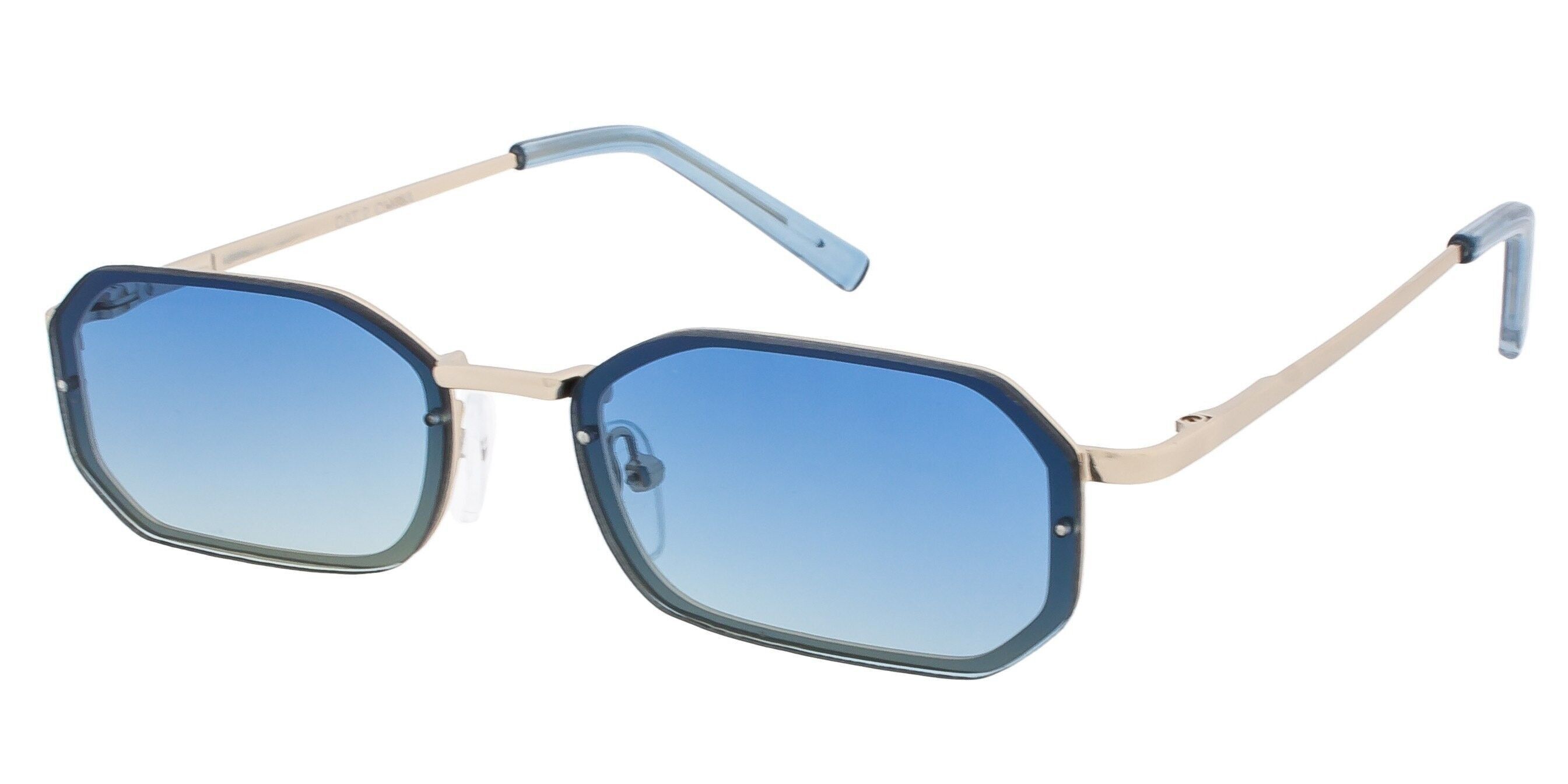 Sonnenbrille - Icon Eyewear OLLIE - Mattgoldener Rahmen mit Ocean-Linse