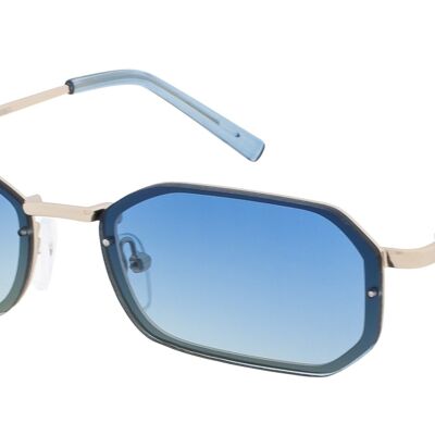 Sunglasses - Icon Eyewear OLLIE - Matt Gold frame with Ocean lens