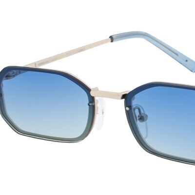 Sonnenbrille - Icon Eyewear OLLIE - Mattgoldener Rahmen mit Ocean-Linse