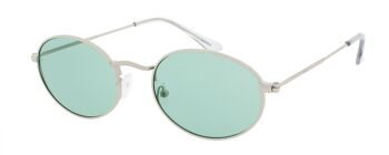 Lunettes de soleil - Icon Eyewear OLSEN - Monture Argent / Vert avec verres Vert 1