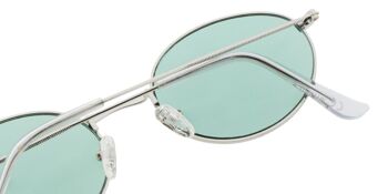 Lunettes de soleil - Icon Eyewear OLSEN - Monture Argent / Vert avec verres Vert 3