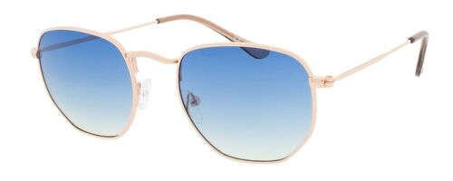 Sunglasses - Icon Eyewear AUGUST - Light Gold frame with Ocean Lens lens