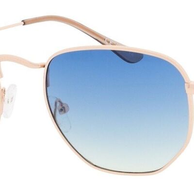 Sonnenbrille - Icon Eyewear AUGUST - Hellgoldener Rahmen mit Ocean Lens-Linse