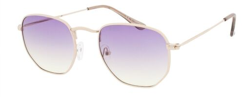 Sunglasses - Icon Eyewear AUGUST - Gold / Purple lens frame with Sunset Lens lens