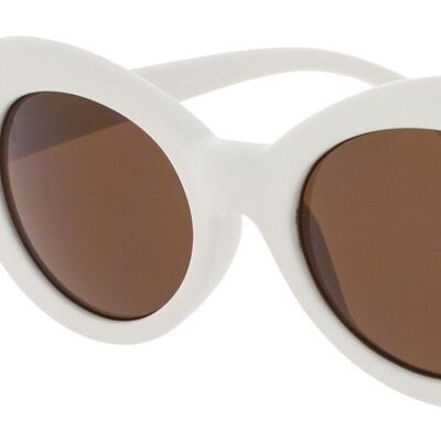 Sonnenbrille - Icon Eyewear GRUNGE - Elfenbeinfarbener Rahmen mit braunen Gläsern