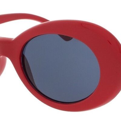 Sonnenbrille - Icon Eyewear GRUNGE - Roter Rahmen mit grauen Gläsern