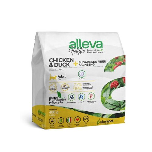 Croquette Sans Céréales  pour Chat Adulte aux Poulet et Canard, Aloe Vera et Ginseng 0,4 kg