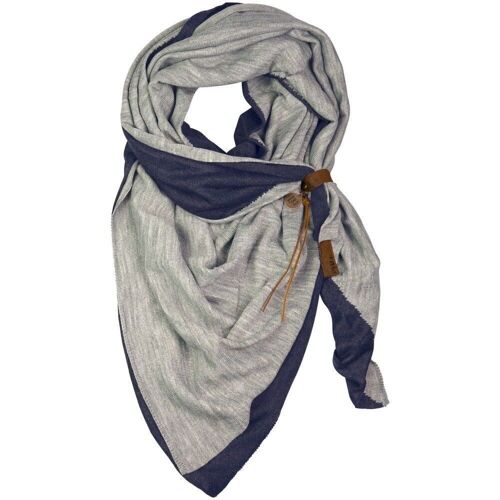 Scarf Fien Twin colour gray navy