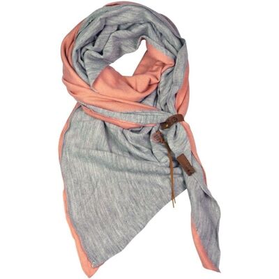 Scarf Fien Twin colour gray light pink