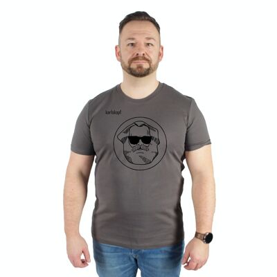 LOGOTIPO | Camiseta de hombre confeccionada en algodón 100% orgánico | ANTRACITA