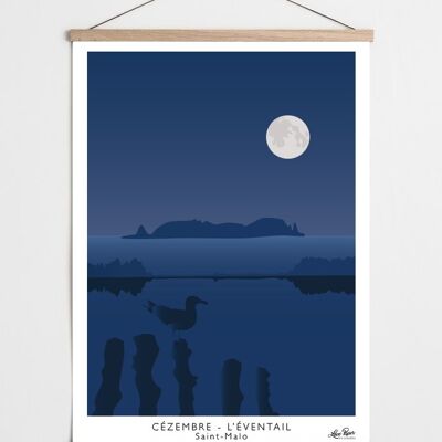 Saint-Malo Fan beach poster