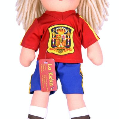 Muñeca de trapo futbolista, España campeona