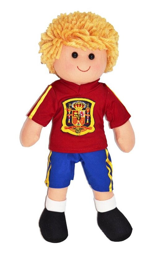 Muñeco de trapo de futbolista de la Selección Española