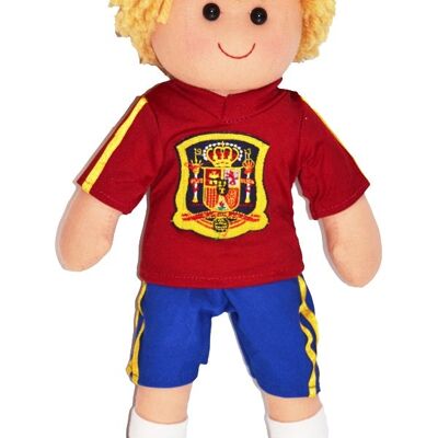 Muñeco de trapo de futbolista de la Selección Española