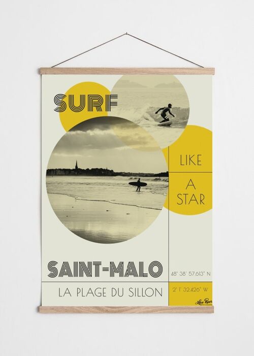 Affiche Saint-Malo Photo Surf
