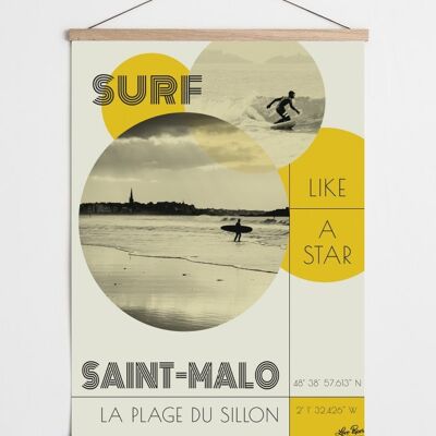 Poster Saint-Malo Foto Surf