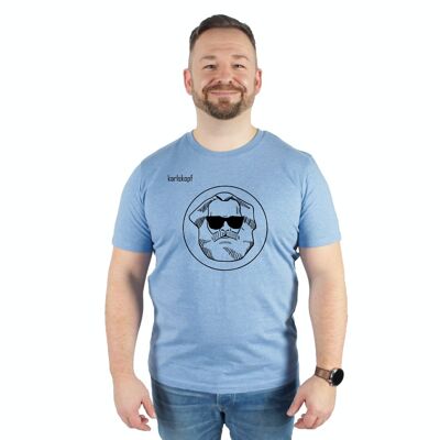 LOGO | T-shirt da uomo in 100% cotone biologico | BLU