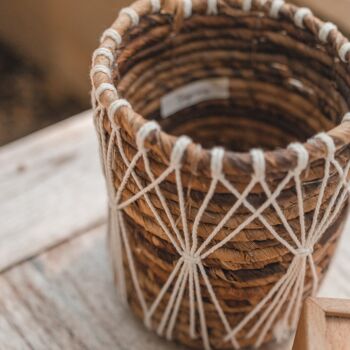 panier boho | Petit panier à plantes | Panier décoratif MUKO en fibre de bananier (3 tailles) 5