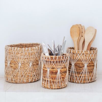 boho basket | Small plant basket | Decorative basket MUKO made of banana fiber (3 sizes)