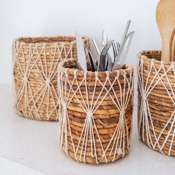 panier boho | Petit panier à plantes | Panier décoratif MUKO en fibre de bananier (3 tailles) 2