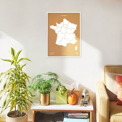 Carte de France sur le liège