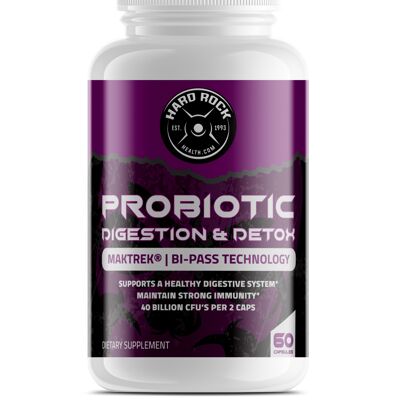 Probiotiques : Digestion et Détox (40 Milliards d'UFC) 60 Gélules