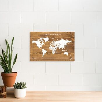 Boîte carte du monde en bois 3