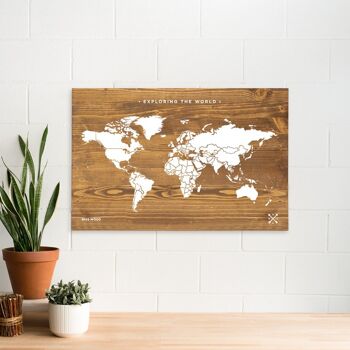 Boîte carte du monde en bois 8