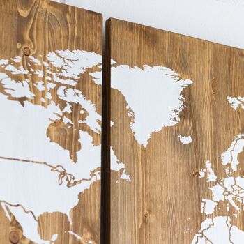 Boîte carte du monde en bois 15