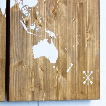 Boîte carte du monde en bois 16