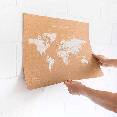 Adhesive Hangers - for Frameless Cork Map