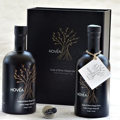 Huile d'Olive Vierge Extra HOVEA Fruité Vert Intense avec coffret 1 Bouteille