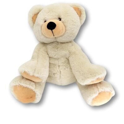 Peluche RecycleBear - crème - peluche 25 cm - doudou