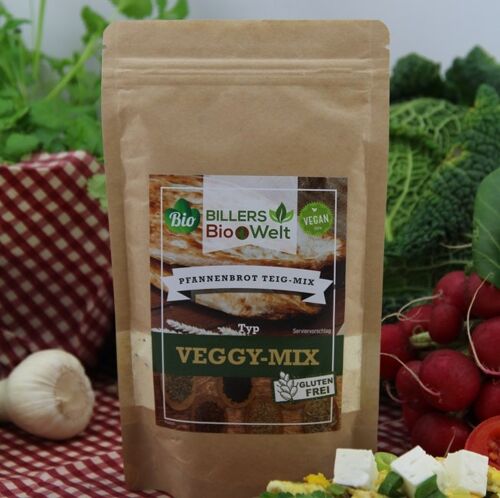 Bio Pfannenbrot Teig-Mix, Typ Veggy Mix, Gluten frei, vegan, 200 g