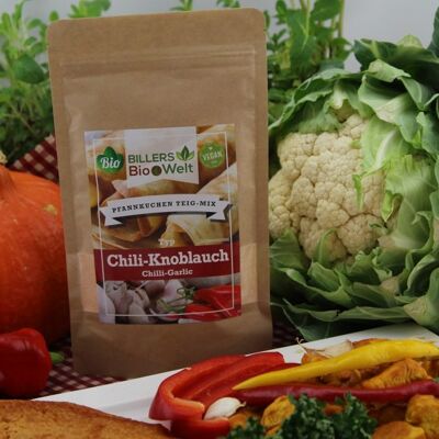 Billers Bio Pfannkuchen-Crépe-Teig-Mix, Typ Chili-Knoblauch, vegan, 200g