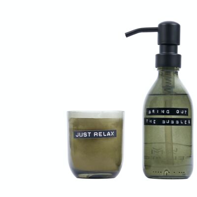 Set de regalo Discovery jabón de manos y vela perfumada 'DARK AMBER'