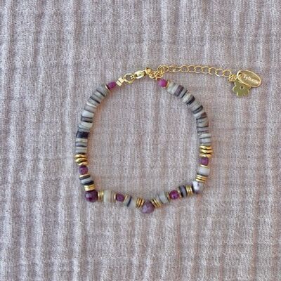 Ruby and agate bracelet