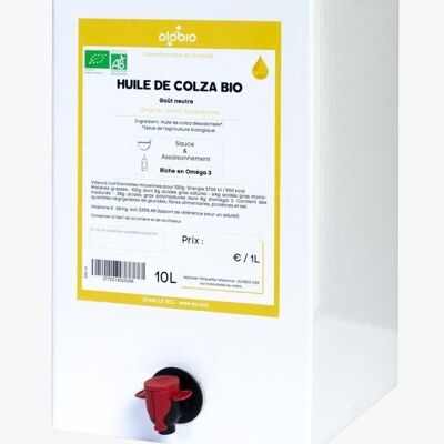 Aceite de colza orgánico desodorizado BIB 10l
