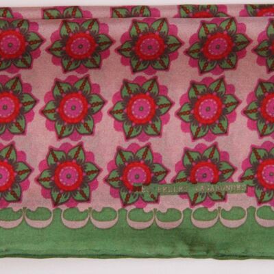 Mini Foulard en Soie Daisy vert green