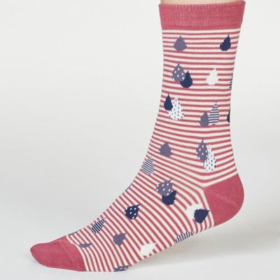 Juliette Raindrop Socks - Rose Pink