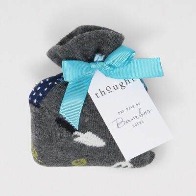 Tammie Garden Socks In A Bag - Dark Grey Marle