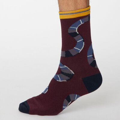 SERPENT SOCKS - WINE RED