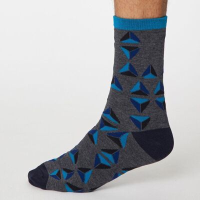 Geometrico Socks - Dark Grey Marle