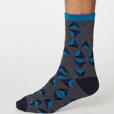 Geometrico Socks - Dark Grey Marle
