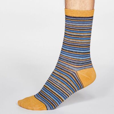 Jacob Stripe Socks - Mustard Yellow