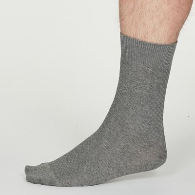 GEOFFREY SOCKS - MID GREY MARLE