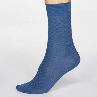 Cameron Dress Socks - Denim Blue