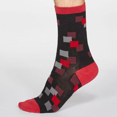 Evan Square Socks - Black