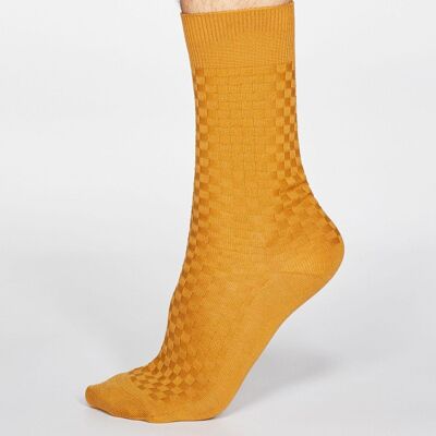 CAMERON DRESS SOCKS - MUSTARD YELLOW